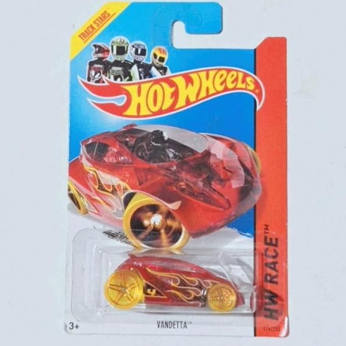 Hotwheels Hot Wheels Vandetta merah transparan 2014 HW Race base besi