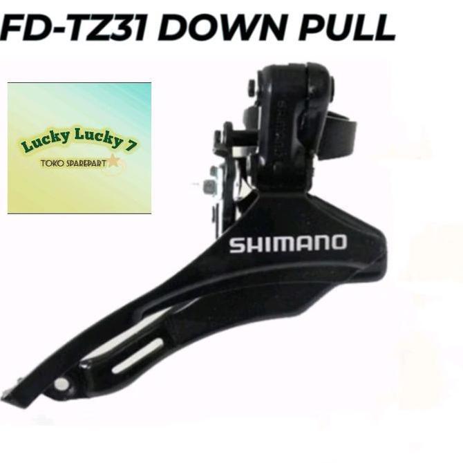 FD Sepeda Shimano TZ31 Tarikan Bawah Front Deraillure Shimano Tourney TZ510 FD Tarikan Bawah