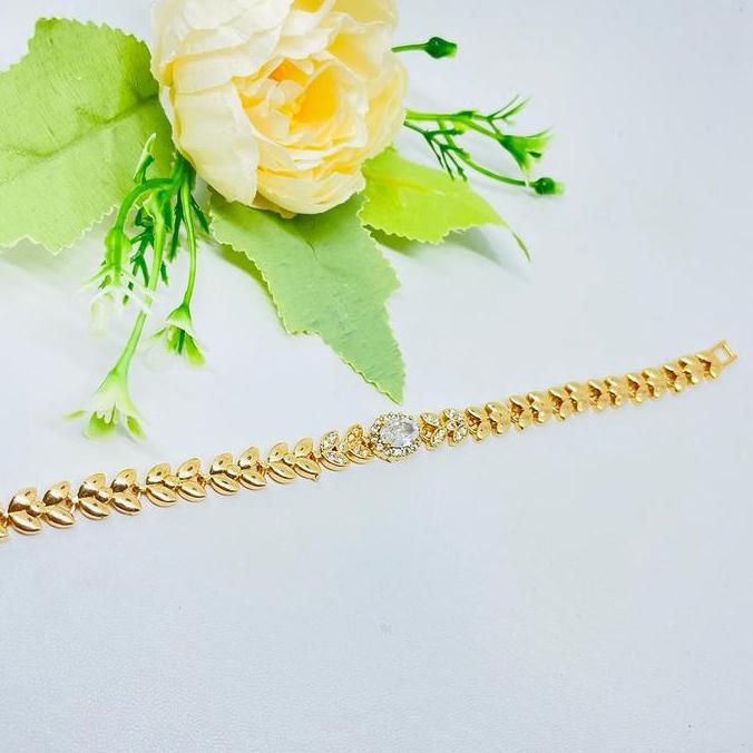 Sparkling- Gelang Rantai Padi Titanium (Free Cincin) Gelang Wanita Titanium Elegan