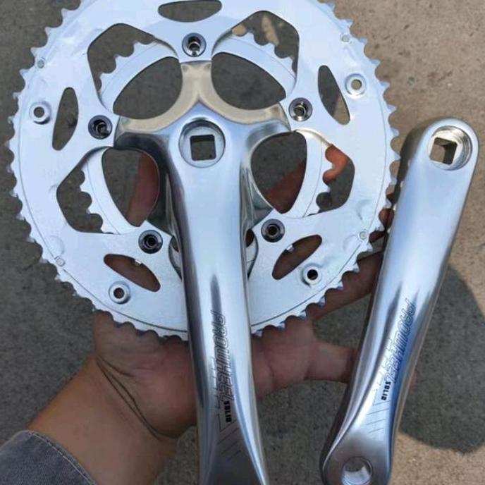 Prowheel Solid Double Chainring Crankset Sepeda Balap Lipat Gunung