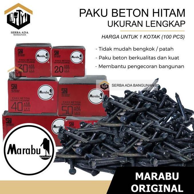 PAKU BETON HITAM / PAKU HITAM MARABU 4 cm / PAKU BETON / PAKU HITAM