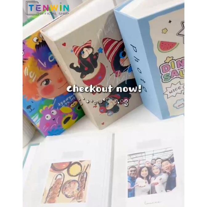 Buku Album 4R 100 Slot Photo Album Keluarga Motif Kartun Baru 100 slot-Tenwin