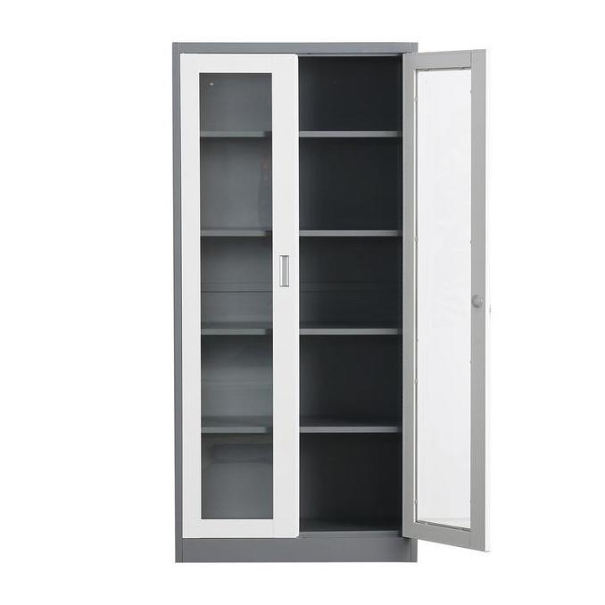Lemari Arsip Besi Kantor Filling Cabinet Lemari Buku Besi Swing Kaca