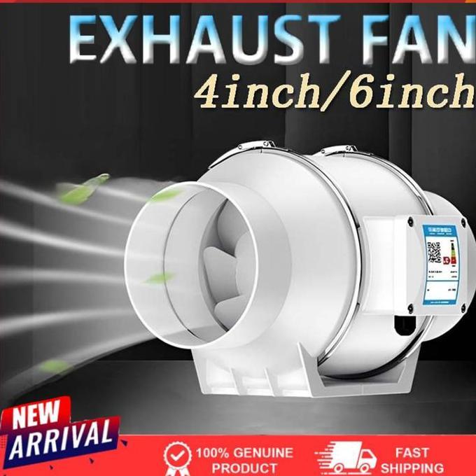 MORIFOYU 4 6 8 Inch multi fungsi  Exhaust kipas exhaust ventilasi Rumah Diam inline duct fan Ventila