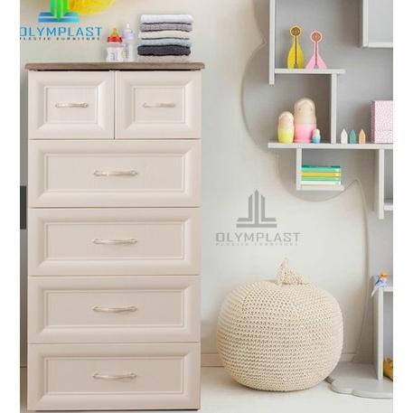 Lemari Laci Plastik Olymplast Odc 04 Classic A Odc 5 Susun Classic B Murah Kokoh Kuat Putih Kayu