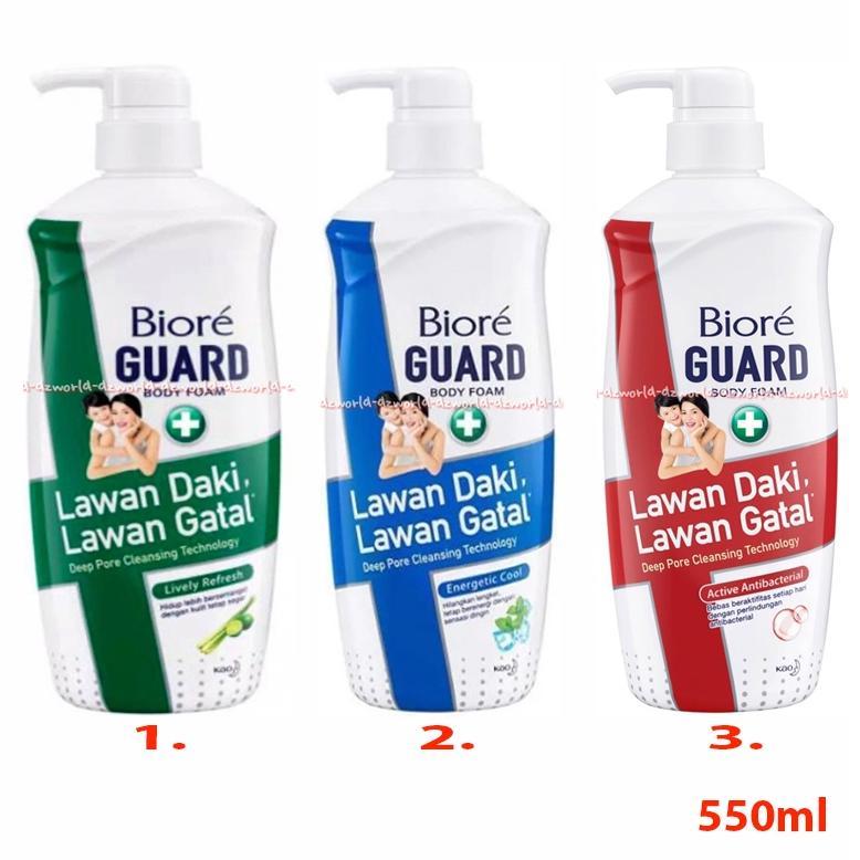 Biore Guard 550ml Body Foam Lawan Daki Lawan Gatal Lively Fresh Energic Cool Active Antibacterial Sa