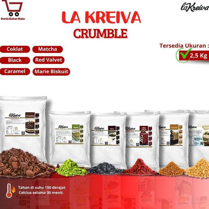 La Kreiva Cookie Crumble Crumb Topping kemasan 2,5 KG (Kemasan ASLI) Best seller