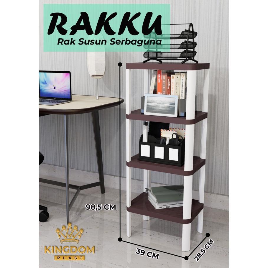 Rak Serbaguna Plastik / Rak Pot Bunga / Rak Dapur / Rak Kamar Mandi / Nakas Serbaguna - Rakku