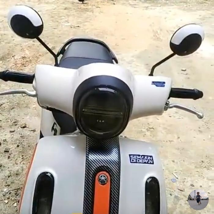 Spion Retro Bulat Aluminium Cnc Motor Fazzio Fino W175 Model Jokowi Original Dan Terpercaya