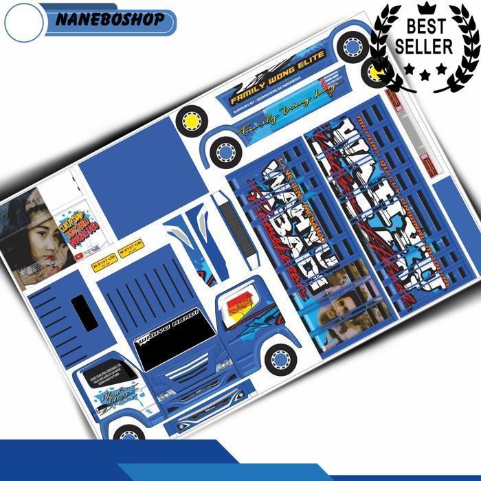 Pola Stiker Miniatur Truk Oleng Panjang 30Cm