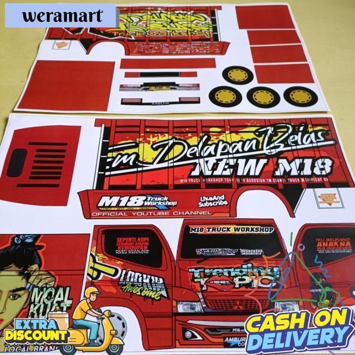 Pola Stiker Miniatur Truk Oleng Ukuran Besar