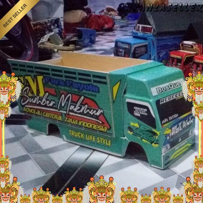 Pola Stiker Miniatur Truk Oleng Ukuran 48Cm
