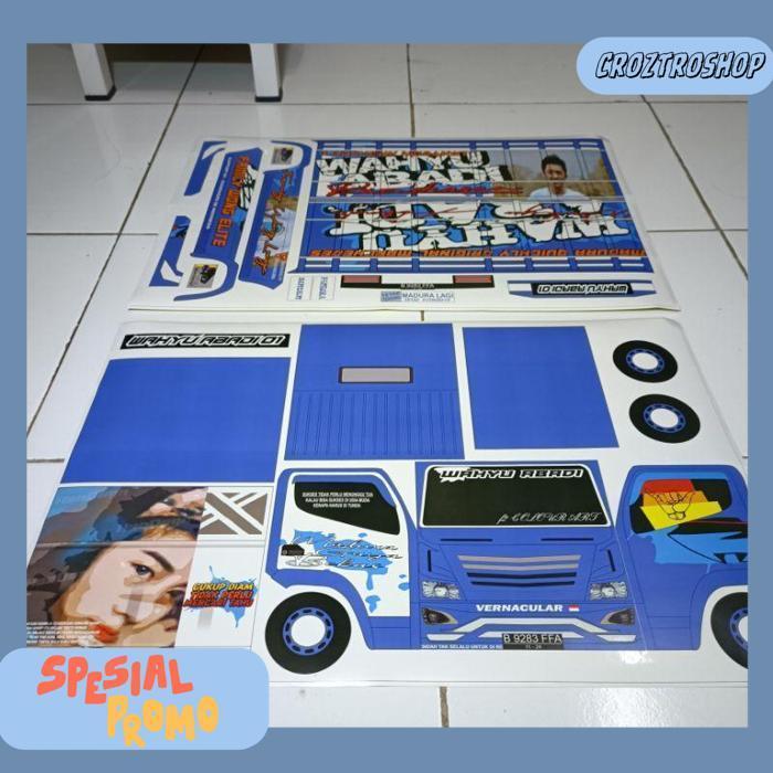 Pola Stiker Miniatur Truk Oleng Ukuran 48Cm