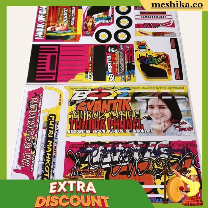 Pola Miniatur Truk Oleng/Sticker Untuk Merakit Truck Oleng