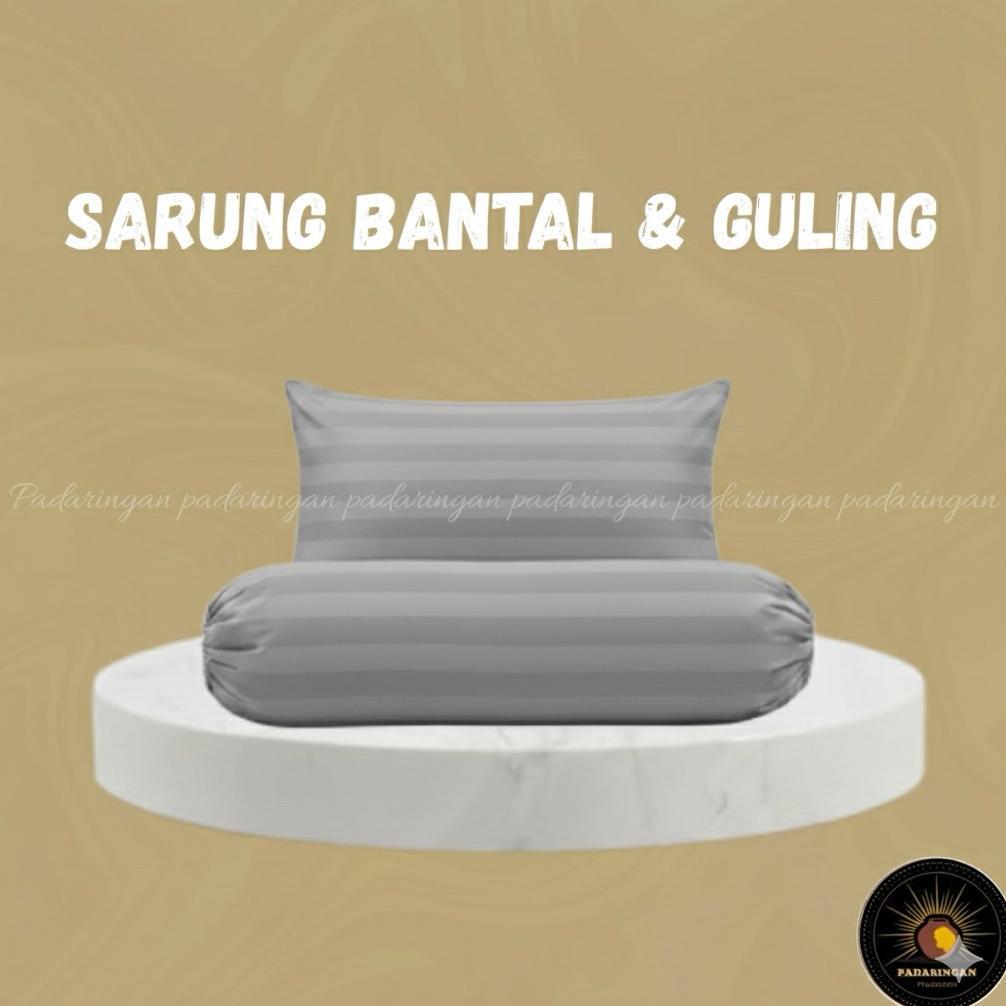 Hot Sale Sarung Bantal Dan Guling Embos Salur Polos/ Sarung Bantal Tidur / Sarung Guling