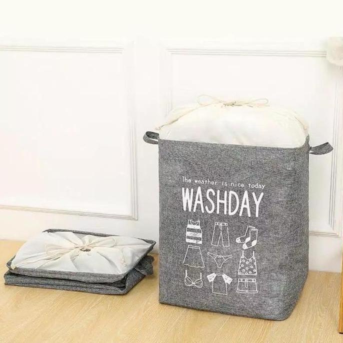 TERLARIS LAUNDRY BAG KERANJANG BAJU KOTOR LAUNDRY KERANJANG JUMBO SERBAGUNA TAS LAUNDRY SERUT BAG LA