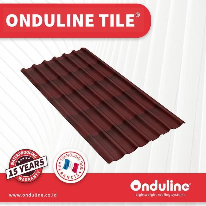 TERLARIS Genteng ONDULINE TILE - Dual Red 3D gratis ongkir