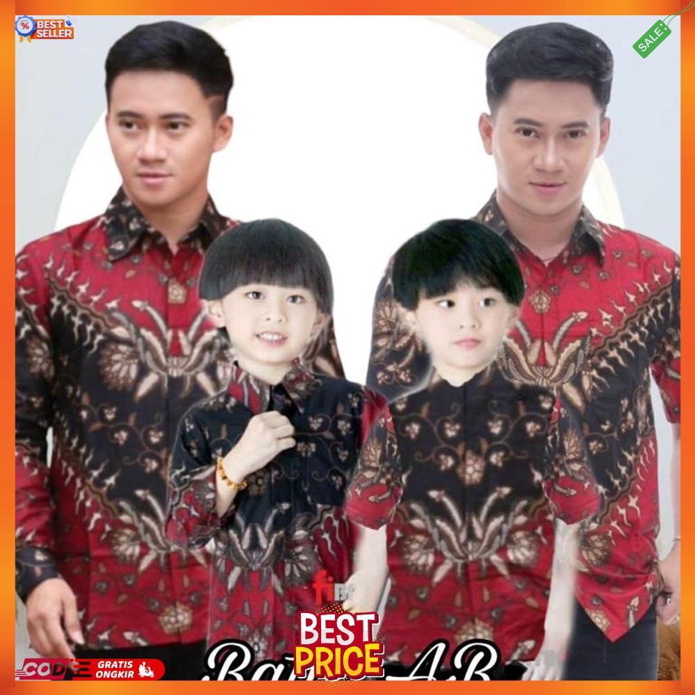 Terbaru Couple Batik Ayah Dan Anak Laki Laki Batik Keris Merah Batik Warna Merah Maron Batik Pria Le