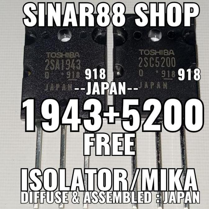 LOT918 LOT 918 ORIGINAL HRG 1 SET/PSG TR TRANSISTOR TOSHIBA 2SA1943 2SC5200 1943 5200 FINAL