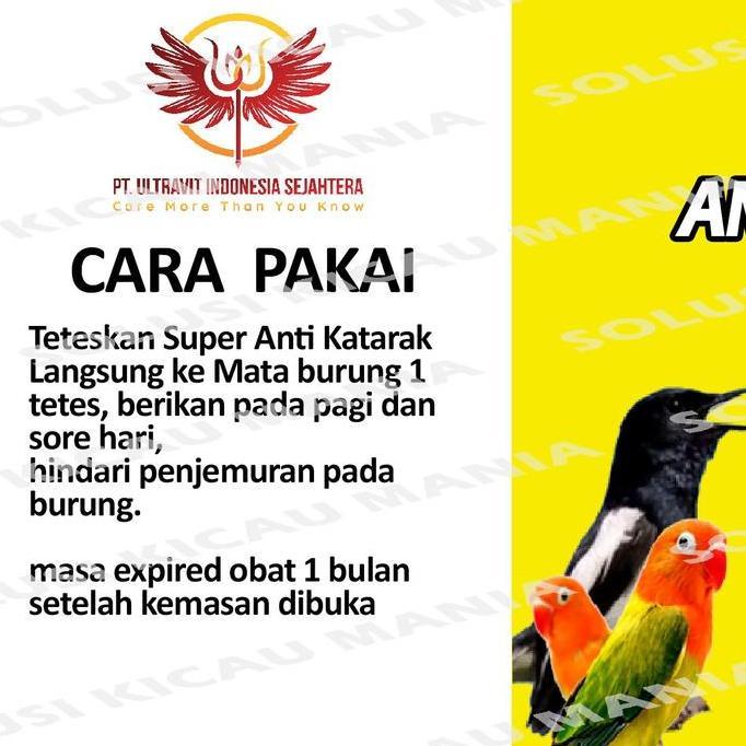 TERLARIS obat burung katarak SUPER ANTI KATARAK untuk semua burung murai lovebird kacer cendet cak i