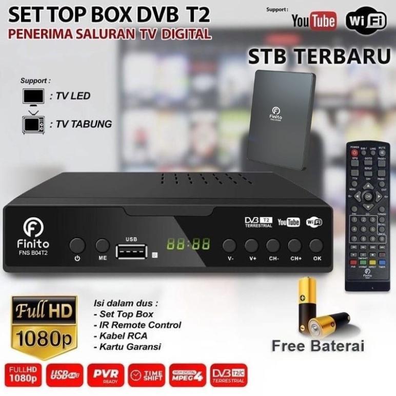 KAVELLEWORKS FINITO SET TOP BOX TV DIGITAL FINITO RECEIVER STB DVB T2 TV TABUNG TERMURAH