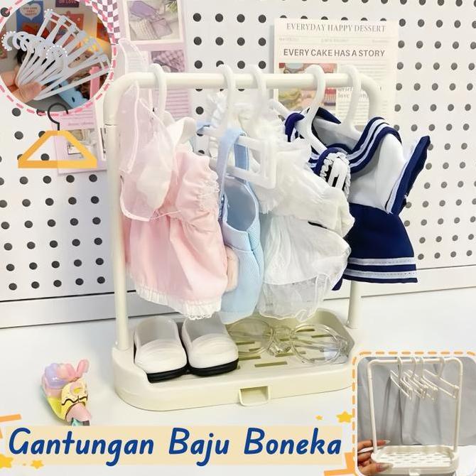 Gantungan Baju Boneka Gantungan 10-20 Cm Untuk Pakaian Boneka Rak Gantung Serbaguna Rak Gantung Bone