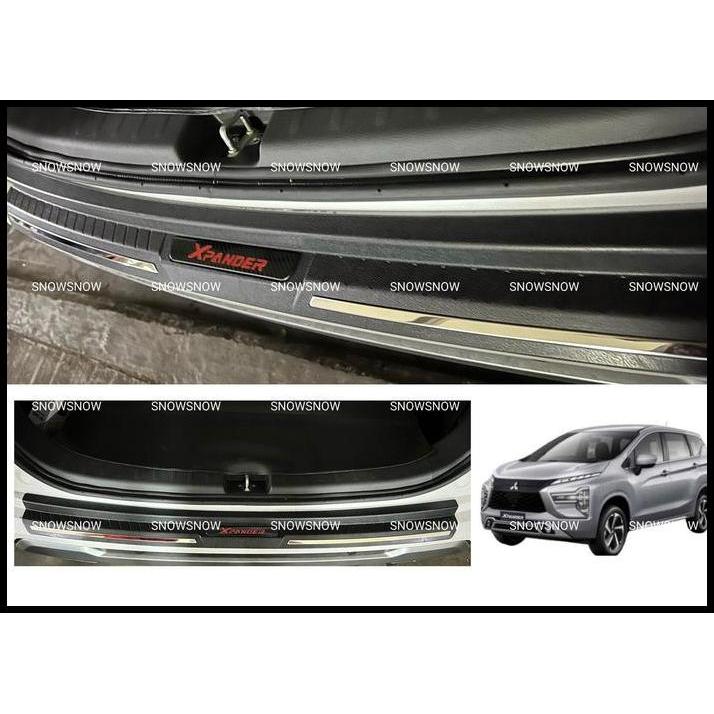 DISKON SILLPLATE BELAKANG XPANDER 2021 2022 PLATINUM HITAM LIST CHROME 
