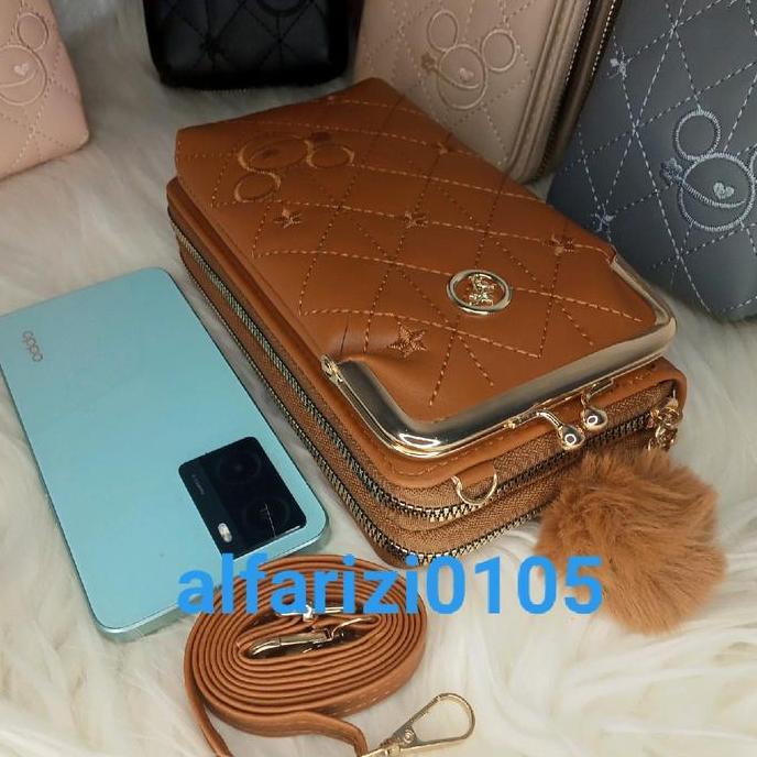 Dompet Minimalis Dompet Hp Resleting 2 Slempang Tas Hp Slempang Dompet Hp Kualitas Premium