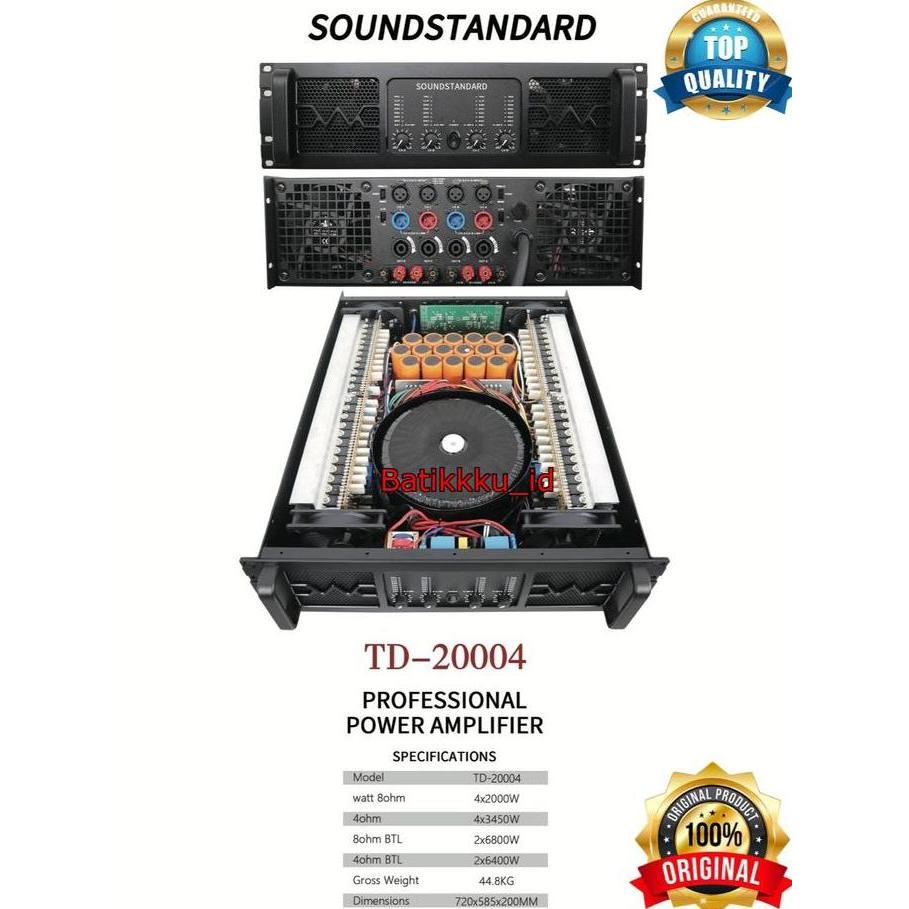 TERLARIS POWER SOUNDSTANDARD TD 24 TD24 4CH 4 X 2 WATT CLASS H 3U