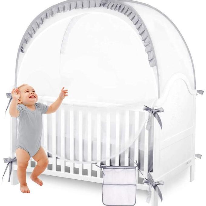 TERLARIS BABY SAFETY CRIB TENT INFANT POP UP MOSQUITO NET NURSERY BED CANOPY NETTING COVER - KEEP BA