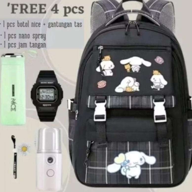 Awet Zahra Bags Tas Ransel Anak Sekolah  Perempuan Cinnnamoroll Tas Anak Sekolah Sd Smp Sma Banyak B