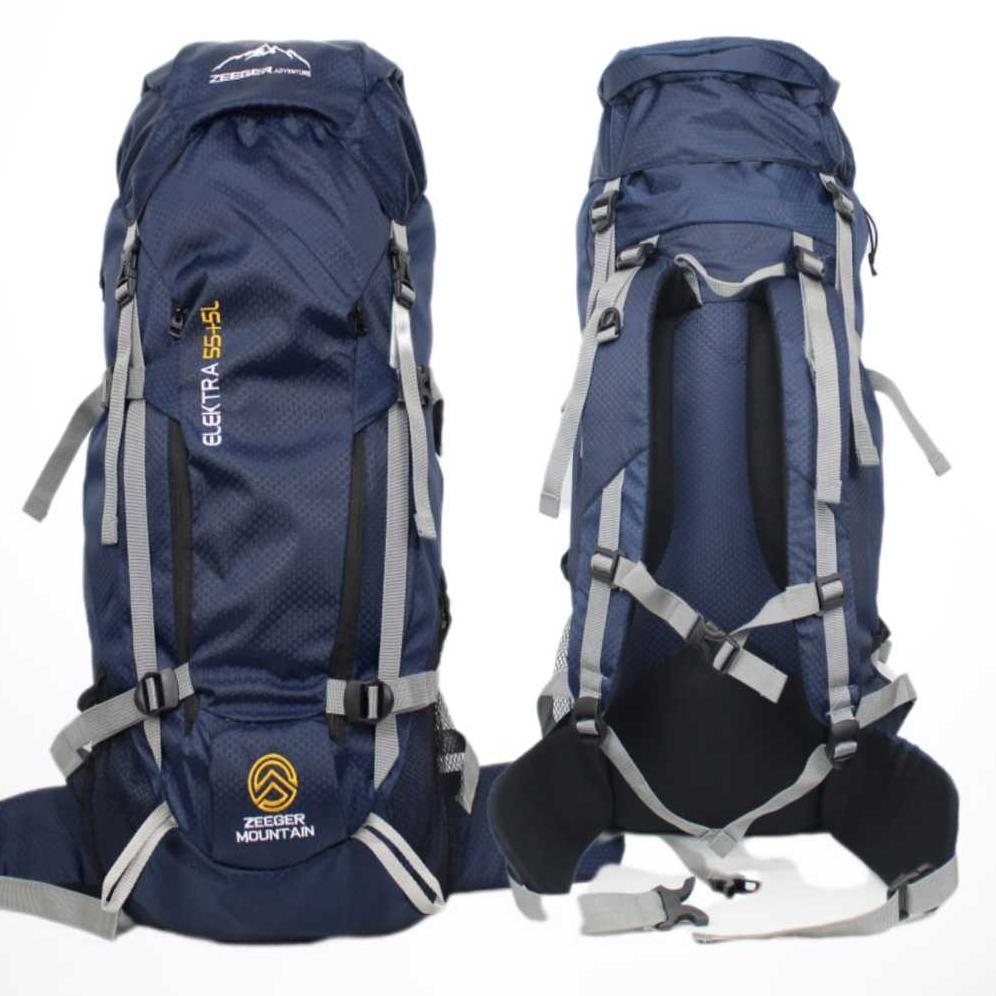 Terbaru Tas Carrier Gunung 45 Liter Tas Hiking Camping Outdoor Warna Ungu Lilac Bahan Cordura Tebal 