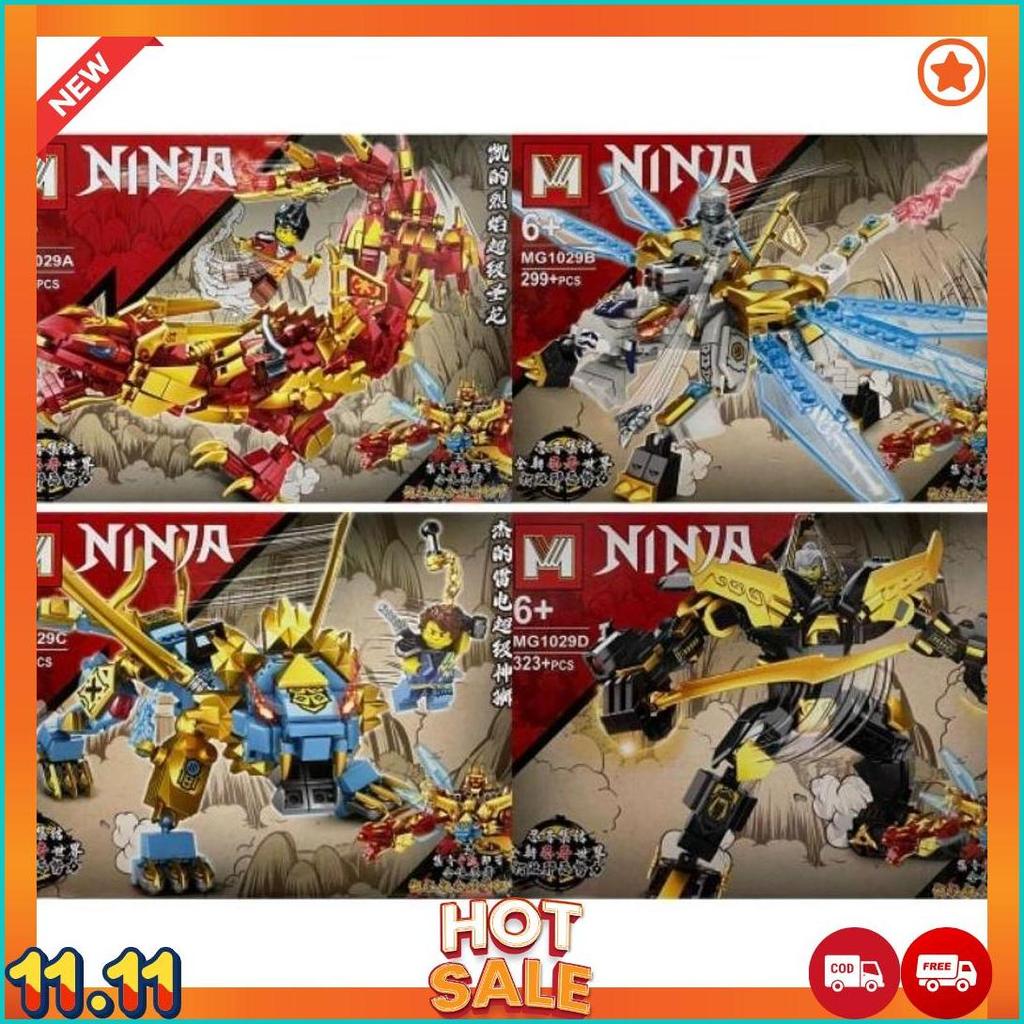 Obm99144 - Mainan Balok Susun Bricks Blocks Ninja Dragon Zane 4In1 Besar Blok Figure Ninja Naga [A4]