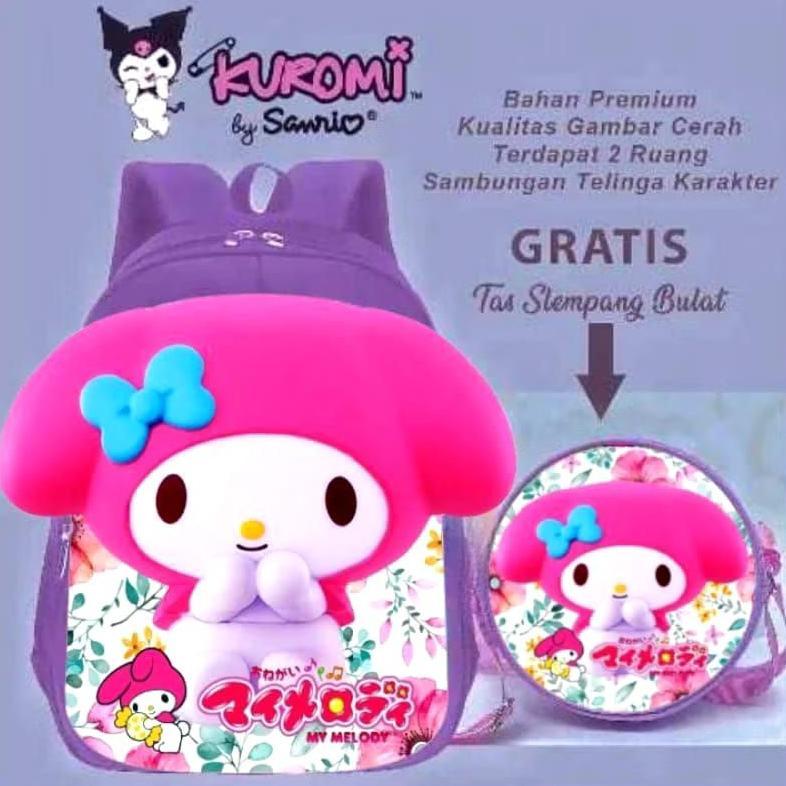 Viral  Tas Anak Viral Kuromi Gratis Selempang/Tas Sekolah Anak Terbaru/Tas Anak Terlaris/Tas Anak Te