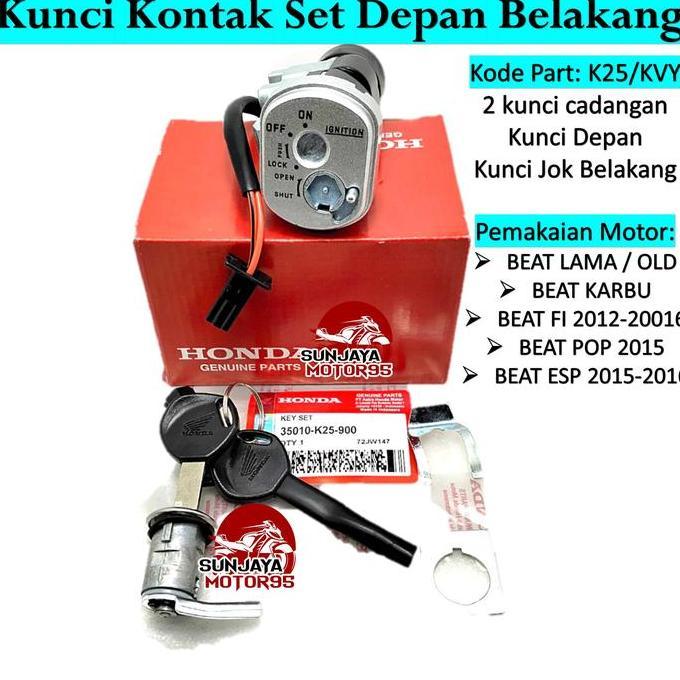 Kunci Kontak  Beat FI TAHUN 2008 SAMPAI 2016 - Beat pop - Beat Karbu set  + kunci jok belakang Acces