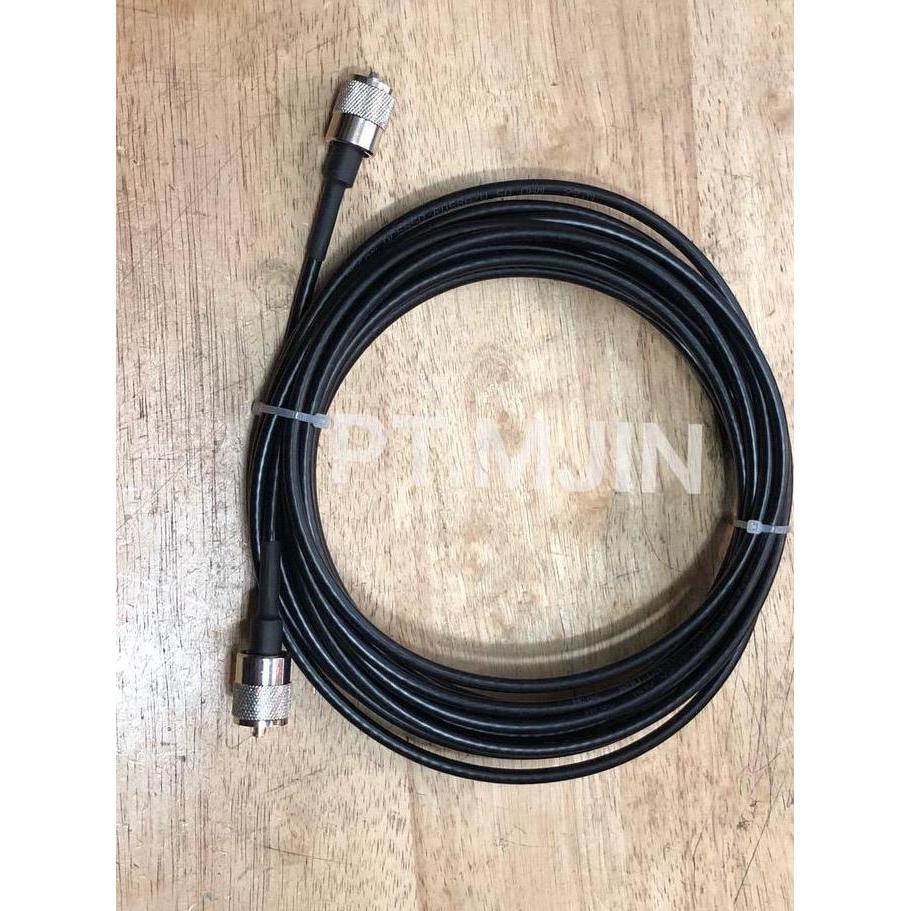 TERLARIS KABEL JUMPER RG58 UHF MALE KE UHF MALE PANJANG KABEL 5METER