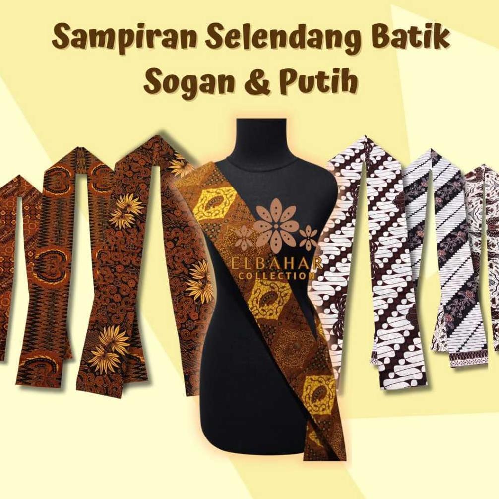 Sampiran Selendang Batik Kebaya Bahan Katun Selendang Batik Bahu Kebaya