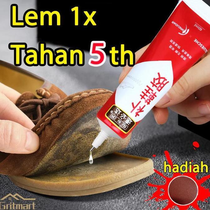 AONI TERLARIS Lem Sepatu Super Kuat Tahan Air 60 Ml /Lem Serbaguna Super Kuat/ Lem Besi Super Kuat/L