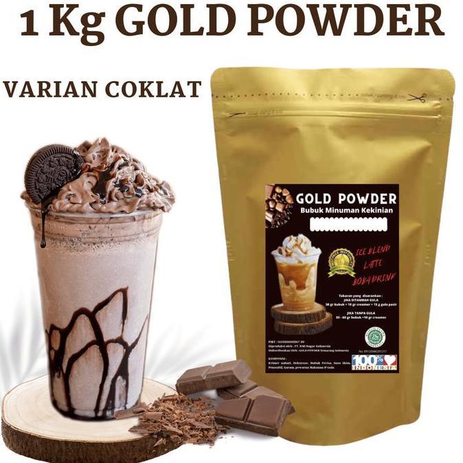 Bungavezza - 1 KG GOLD POWDER VARIAN COKLAT | CHOCO | BUBUK MINUMAN ES COKLAT | NYOKLAT | SERBUK MIN