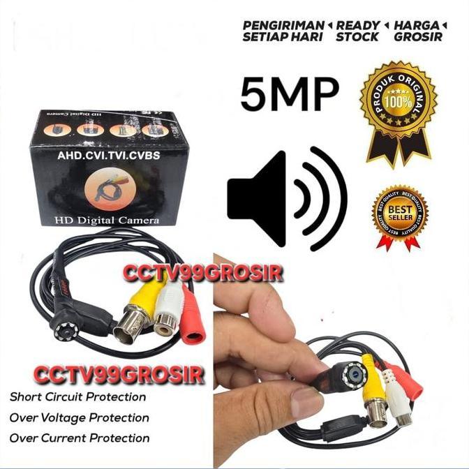 TERLARIS KAMERA CCTV MINI AHD 5MP LED AUDIO HOLE SPY CAMERA SUPER KECIL FULL HD 10P