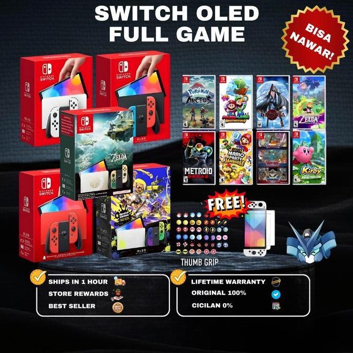 alwibarkah - switch oled console cfw 128gb 256gb 512gb full game / hwfly