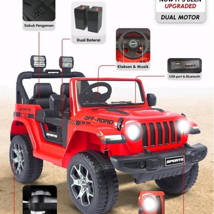 VENOMDAKAR7 - FREEPELAPISBAN MAINAN MOBIL AKI ANAK JIP OFF ROAD PMB 8288 M-8288 / M8288 EVA