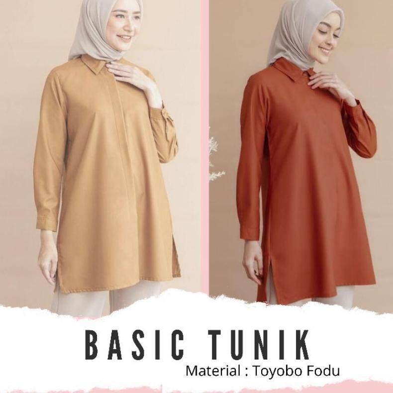 LIMITED BASIC TUNIK PREMIUM / TUNIK POLOS TOYOBO ANTI KUSUT/ DAILY TUNIK KEKINIAN
