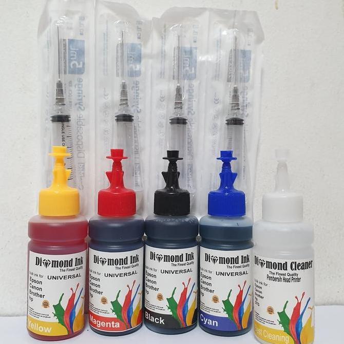 Paket Tinta Canon Ip2770 Diamond Ink 4 Warna Dan Head Cleaner Diamond