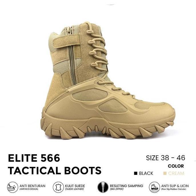 Magnum Sepatu Tactical Elite 566 Sepatu Militer PDL Satpolpp Linmas 8 Inch Kokoh Tahan Lama Desain T