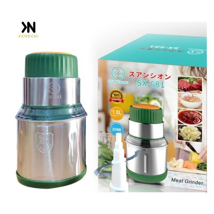 HARGA DISC - Blender daging stainless 1 liter sx-681 chopper meat grinder serbaguna