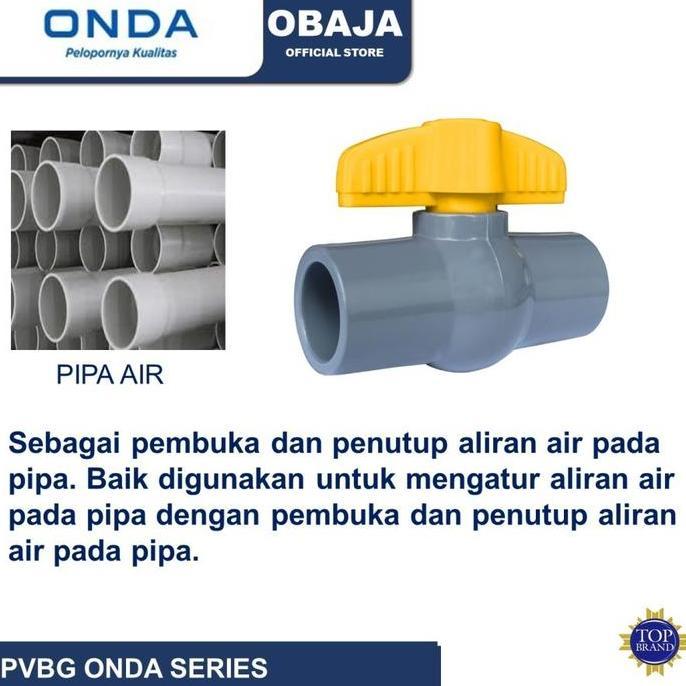 Newbit- Ball Valve Pvbg 1" Onda / Stop Kran Pvc Pvbg 1" Polos Onda
