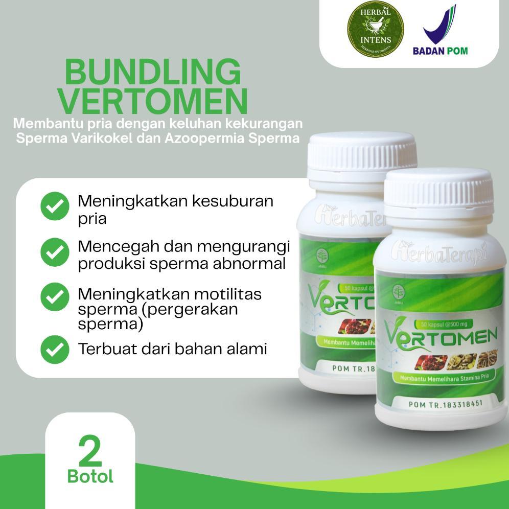 (Terbaru) vertomen paket 2 botol obat herbal penyubur sperma pria (Terlaris)