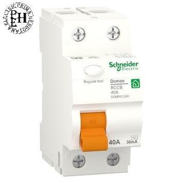 ELCB RCCB Anti Kontak Schneider DOMAE 2P 1P+N 1P + N 40A 30mA ORIGINAL