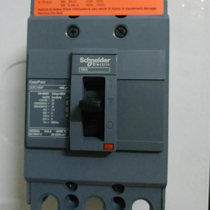 HARGA DISC - MCCB Schneider 100A/3P EZC100F 3100 | MCCB 100A 3P Schneider
